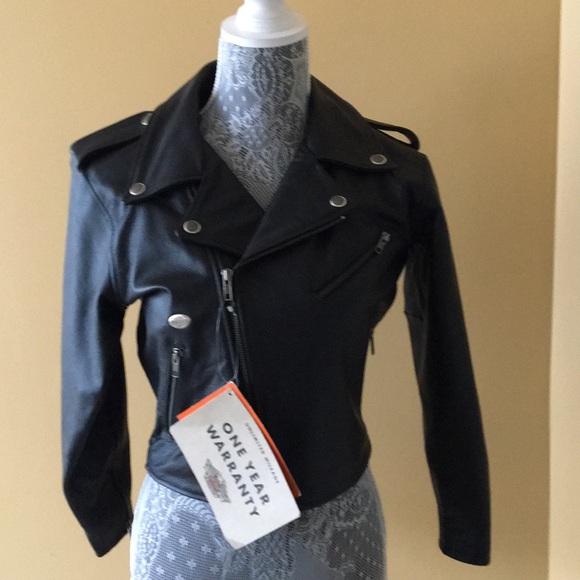 Harley-Davidson Other - NWT Harley Davidson Kids Black Leather Jacket